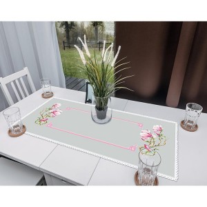 S 10498 Cross stitch pattern for smartphone - Table runner with magnolias