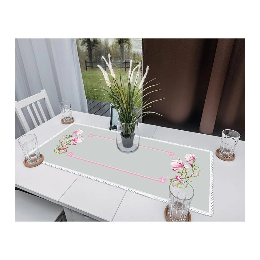 Cross stitch pattern for smartphone - Table runner with magnolias