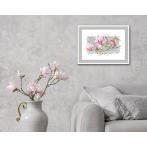 ZN 10495 Cross stitch kit with tapestry - Magnolia as the queen of spring