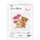 LS B1177 Cross Stitch Kit - Teddy -karhu lahjalla