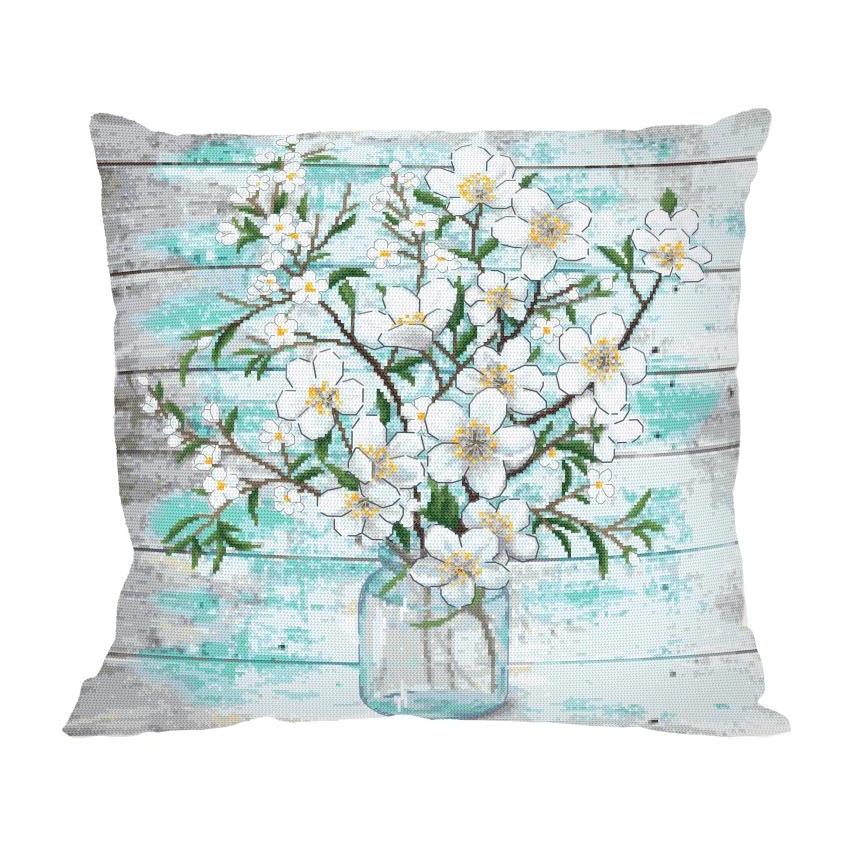 Cross stitch pattern for smartphone - Cushion - Jasmine bouquet