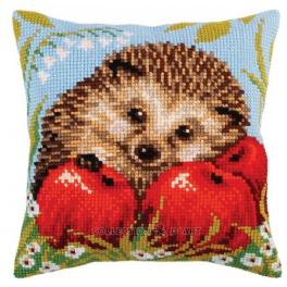 CA 5271 Cross stitch tapestry kit - Cushion - Hedgehog with apples
