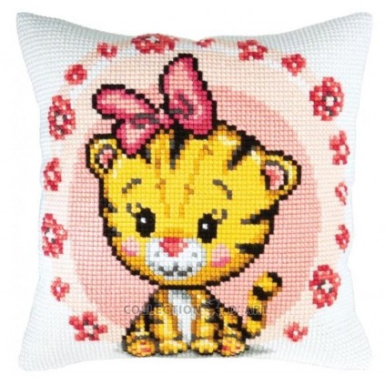 CA 5425 Cross Stitch Tapestry Kit - Cushion - Baby Tiger
