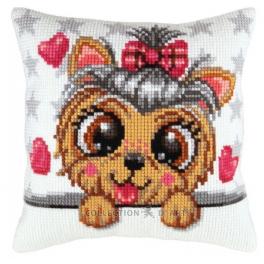 CA 5434 Cross stitch tapestry kit - Cushion - Yorkshire terrier