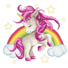 GC 10499 Printed cross stitch pattern - Fabulous unicorn