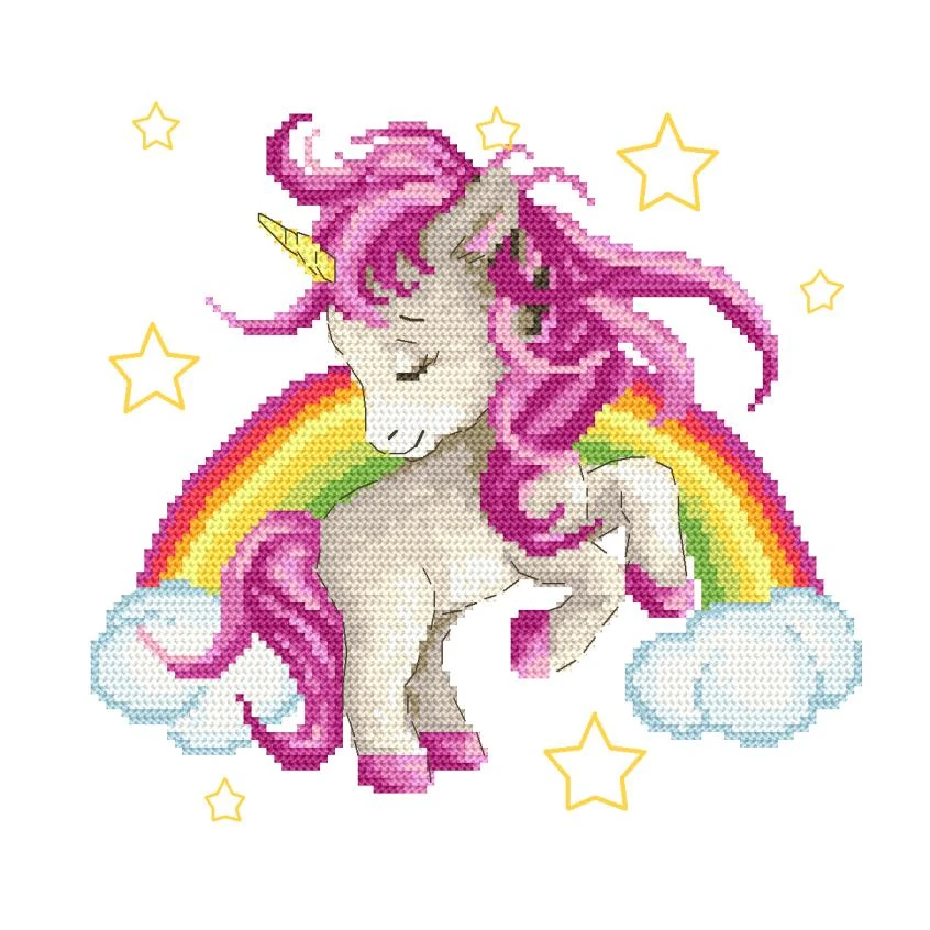 Cross stitch pattern for a phone - Fabulous unicorn