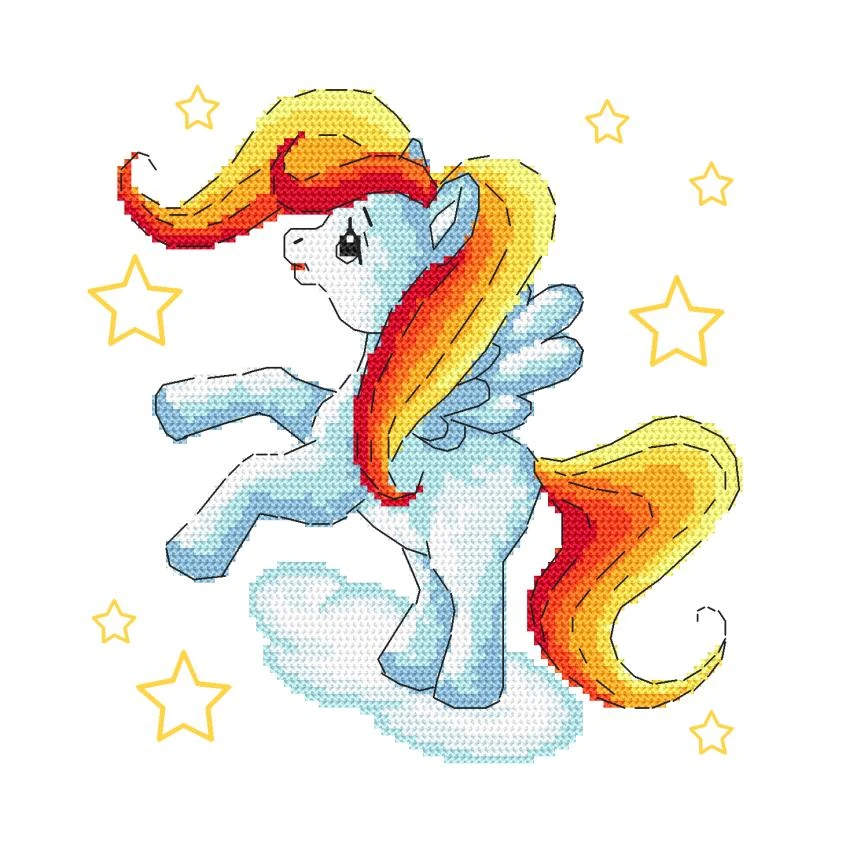 Cross stitch pattern for a phone - Fabulous pony