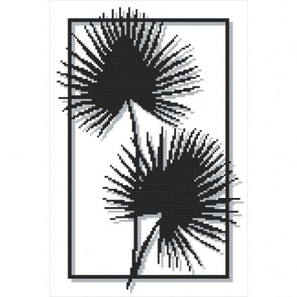 S 10373 Cross Stitch Pattern for Smartphone - Liviston Leaves