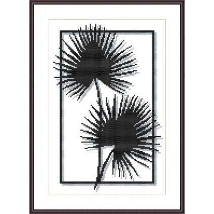 S 10373 Cross Stitch Pattern for Smartphone - Liviston Leaves