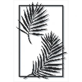 S 10372 Cross stitch pattern for smartphone - Chamedora leaves