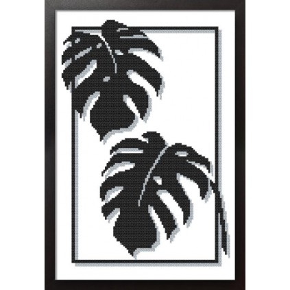 Z 10371 Kit de ponto cruz - folhas de monstera