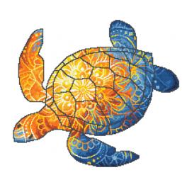 W 10719 Cross stitch pattern PDF - Sun-painted turtle