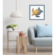 GC 10719 Cross Stitch Mönster på papper - Solmålad sköldpadda