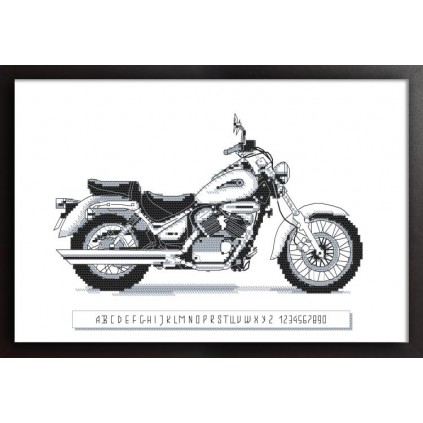 GC 10375 Painettu ristipistokuvio - ikoninen MotoCycle II
