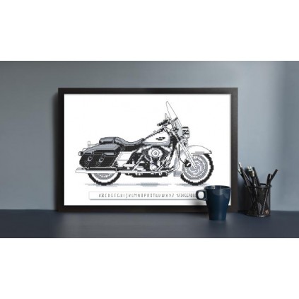 GC 10374 Schema punto croce stampato - Moto iconica I