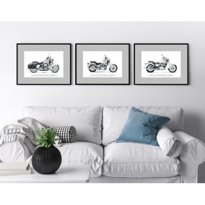 S 10374 Ristipistokuvio älypuhelimelle - ikoninen MotoCycle I