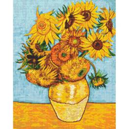 W 10715 Cross stitch pattern PDF - Sunflowers by Van Gogh