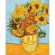 Cross stitch pattern for a phone - Sunflowers by Van Gogh