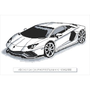 GC 10368 Grille de point de croix imprimée - Voiture de sport I