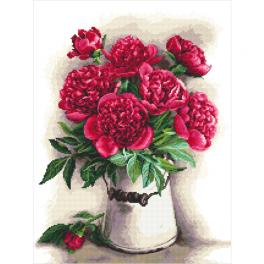 AN 10377 Tapestry aida - Captivating peonies