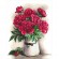 Cross stitch pattern for smartphone - Captivating peonies