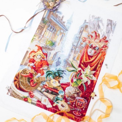 MN 528-555 Kit de ponto cruz - Carnevale di Venezia