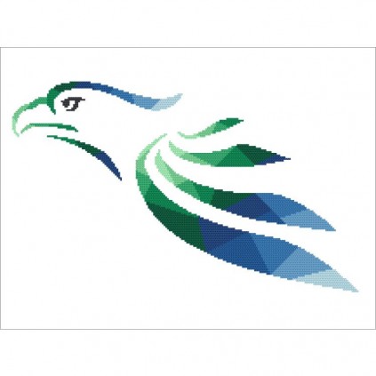 W 10721 Kryssstingmønster PDF - Eagle malt med vind