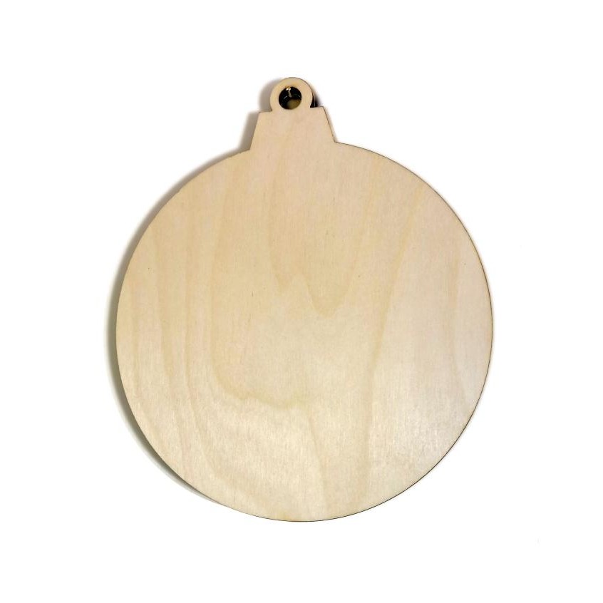 Wooden pendant - Christmas ball 15 cm