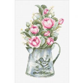 LS B7006 Cross stitch kit - Bouquet with roses