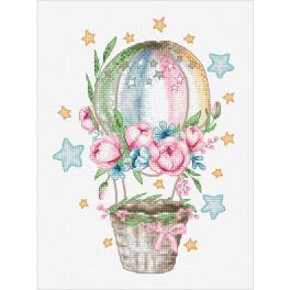 LS B7007 Cross stitch kit - Balloons and roses