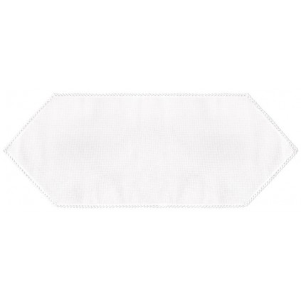999-01 Runner Aida med blonder 45x110 cm hvit
