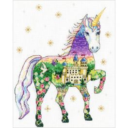 DW 3374 Cross stitch kit - Scenic unicorn