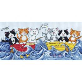 DW 2858 Cross stitch kit - At sea cats