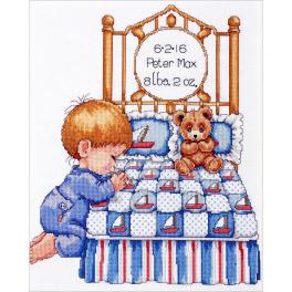 DW T21710 Cross stitch kit - Bedtime prayer boy