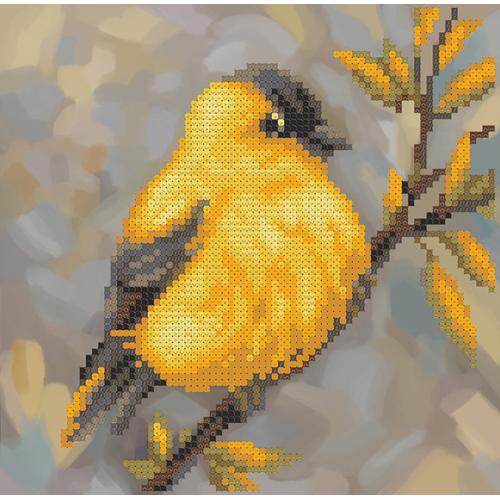 MO NBZHM-028 Kit with beads - Autumn gold bird