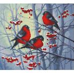MO NBZHM-032 Kit with beads - Frosty morning with bullfinches