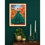 GC 10724 Printed cross stitch pattern - Lady of autumn reverie