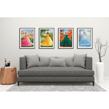 S 10724 Cross Stitch Pattern para um telefone - Lady of Autumn Reverie