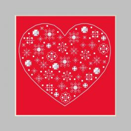 S 10396 Cross stitch pattern for smartphone - Postcard - Heart