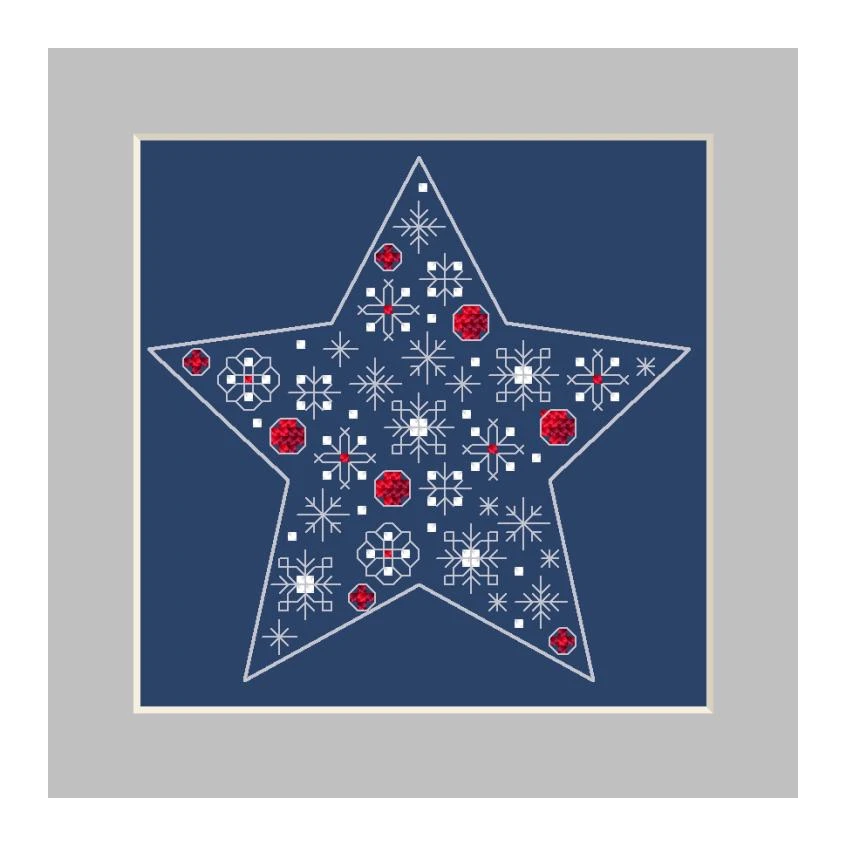 Cross stitch pattern for smartphone - Postcard - Star