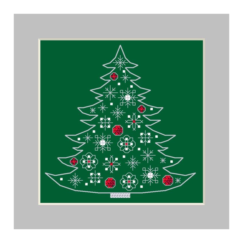 Cross stitch kit - Postcard - Christmas tree