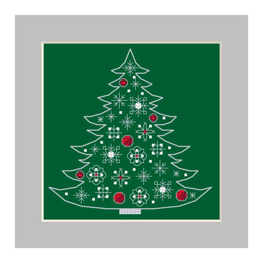 Cross stitch pattern for smartphone - Postcard - Christmas tree