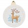 Cross stitch pattern for smartphone - Christmas ball with a reindeer