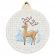 Cross stitch pattern for smartphone - Christmas ball with a reindeer