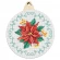 Cross stitch pattern for smartphone - Christmas ball with poinsettia