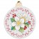 Padrão de ponto cruz para smartphone - bola de Natal com flores