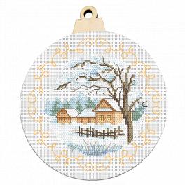 S 10391 Cross stitch pattern for smartphone - Christmas ball with a view