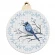 Cross stitch pattern for smartphone - Christmas ball with a bird