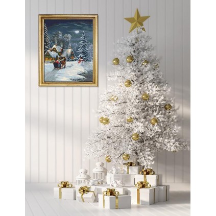 Zn 10723 Cross Stitch Tapestry Kit - Christmas Night by Sleigh