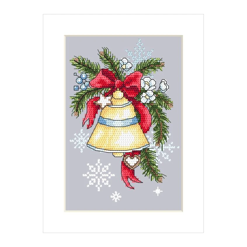 Cross stitch pattern for smartphone - Christmas card - Bell